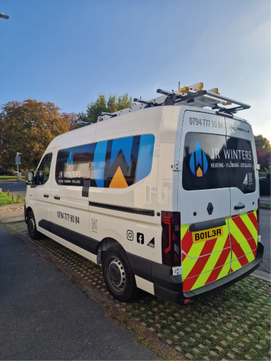 The JR Winters Ltd van parked outside a customers home